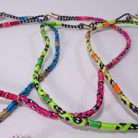 Gap Banana Republic Neon Necklace Bracelet Set of 6 - Picture 3 of 4